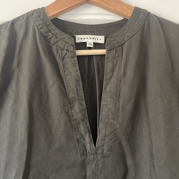 Aritzia Community Olive Tunic Dress - Picture 2 of 4